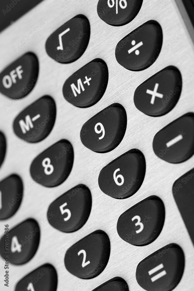 Macro view of calculator board