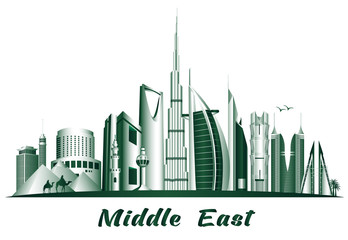 Wall Mural - Cities and Famous Buildings in Middle East