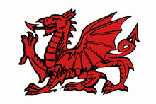 Red Daragon Of Wales - Isolated