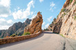 On the road, Les Calanches, UNESCO heritage, Corsica France