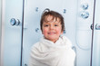 © Sergey Novikov - Little boy after shower covered in towel smile