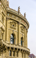 Poster - Details of Bundeshaus palace in Bern - Switzerland