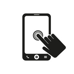 Poster - The click on the screen mobile phone