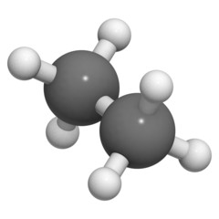 Poster - ethane natural gas component, molecular model