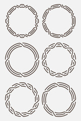 Poster - Set of six interesting round frames.