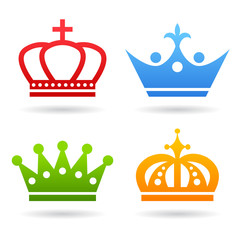 Wall Mural - Crowns icons set