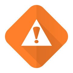 Aufkleber - exclamation sign orange flat icon warning sign alert symbol