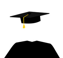Graduate Wearing Cap And Gown