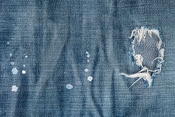 Wall Mural - Jeans texutre with a hole