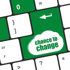 Leinwandbilder - chance to change key on keyboard showing business success