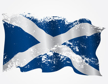 Scotland Or Scottish Grunge Flag