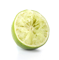 Canvas Print - Squeezed lime isolated on white