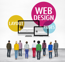 Wall Mural - Web Design Content Creative Website Responsive Concept