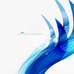 Blue business corporate wave line background
