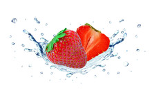 Strawberry And Water Splash