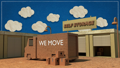 Wall Mural - self storage