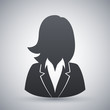 © RealVector - Vector user icon of woman in business suit