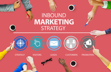 Wall Mural - Inbound Marketing Strategy Advertisement Commercial Branding