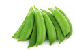 bunch of sugar snaps on a white background