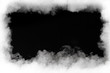smoke cloud frame, isolated on black