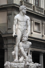 Wall Mural - Statue of Hercules and Caucus in Florence, Italy