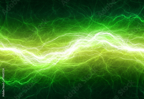 Dekoracja na wymiar  fantazja-zielona-blyskawica-abstrakcyjne-tlo-elektryczne