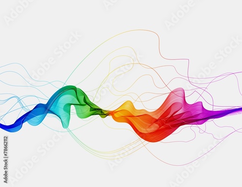 Naklejka dekoracyjna Abstract colorful background with wave