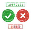 Approved and Denied Stamps