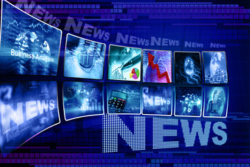 Canvas Print - Business news background .