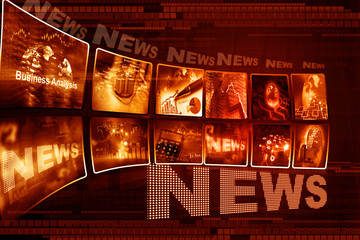 Canvas Print - Business news background .