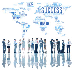 Wall Mural - Global Business People Corporate Meeting Success Growth Concept