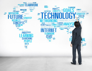 Wall Mural - Technology Networking Connection Global Communication Concept