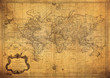 canvas print picture - vintage map of the world 1778