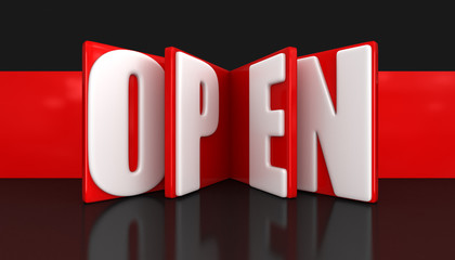 Poster - Label with Open (clipping path included)