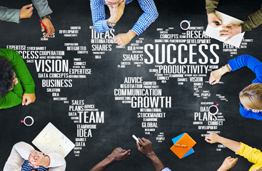 Poster - Global Business People Corporate Meeting Success Growth Concept