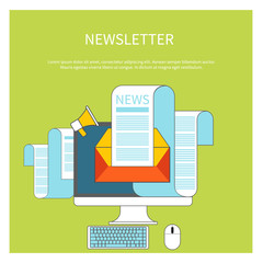 Poster - Web contact and business newsletter
