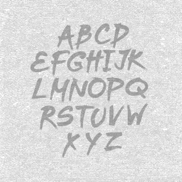 Hand drawn and sketched font, vector sketch style alphabet.