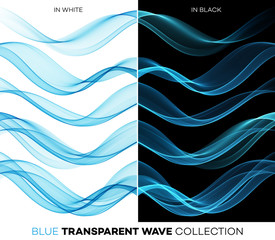 Aufkleber - Set of color transparent smoky wave