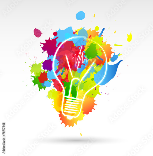 Fotografía lampadina, idea, colori, creatività, idee