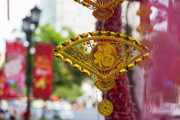 Wall Mural - Lunar New Year Decoration in Saigon, Vietnam