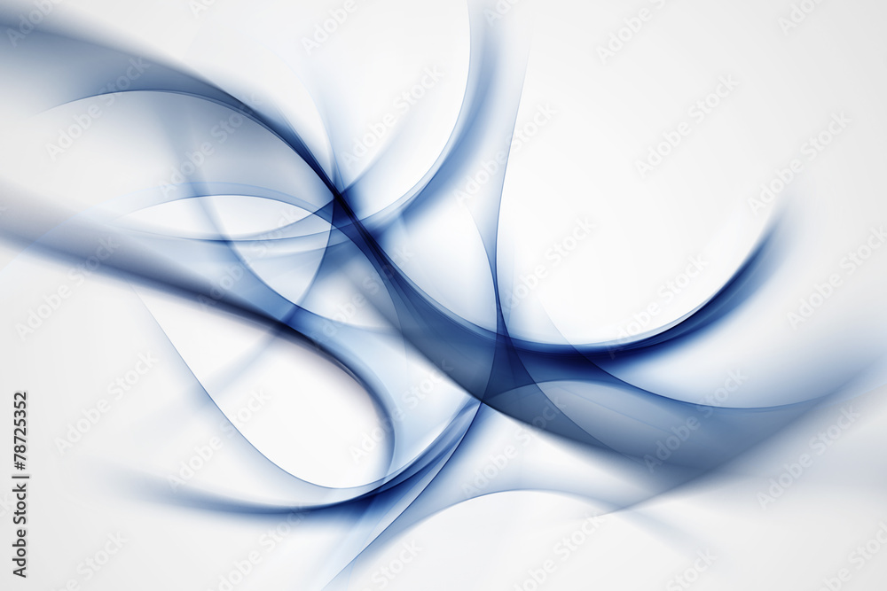 Abstract Blue Waves For Your Design - obrazy, fototapety, plakaty 