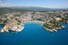 Aerial View Of The Old Town Ulcinj, Montenegro.