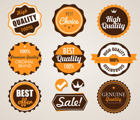 Wall Mural - set of vintage sale and promotion badges