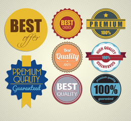 Wall Mural - set of vintage sale and promotion badges