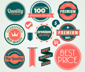 Wall Mural - set of vintage sale and promotion badges