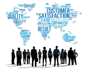 Canvas Print - Customer Satisfaction Reliability Quality Service Concept