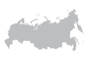 Sticker - grey map of Russia