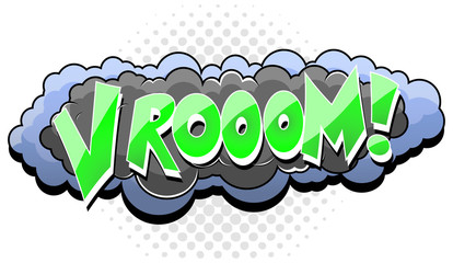 Wall Mural - Vrooom - Comic Cloud Expression Vector Text