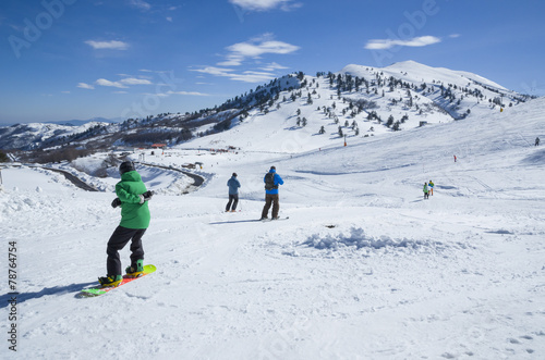 Fotografía skier in Vasilitsa ski center Greece