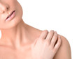 © chettythomas - Sensual beautiful woman touching her body. Healthcare, Skincare